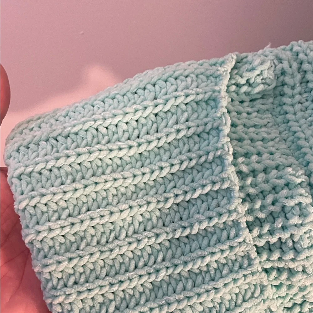 POL Turquoise Knit Cardigan with pockets chunky knits new small oversized - Picture 4 of 8